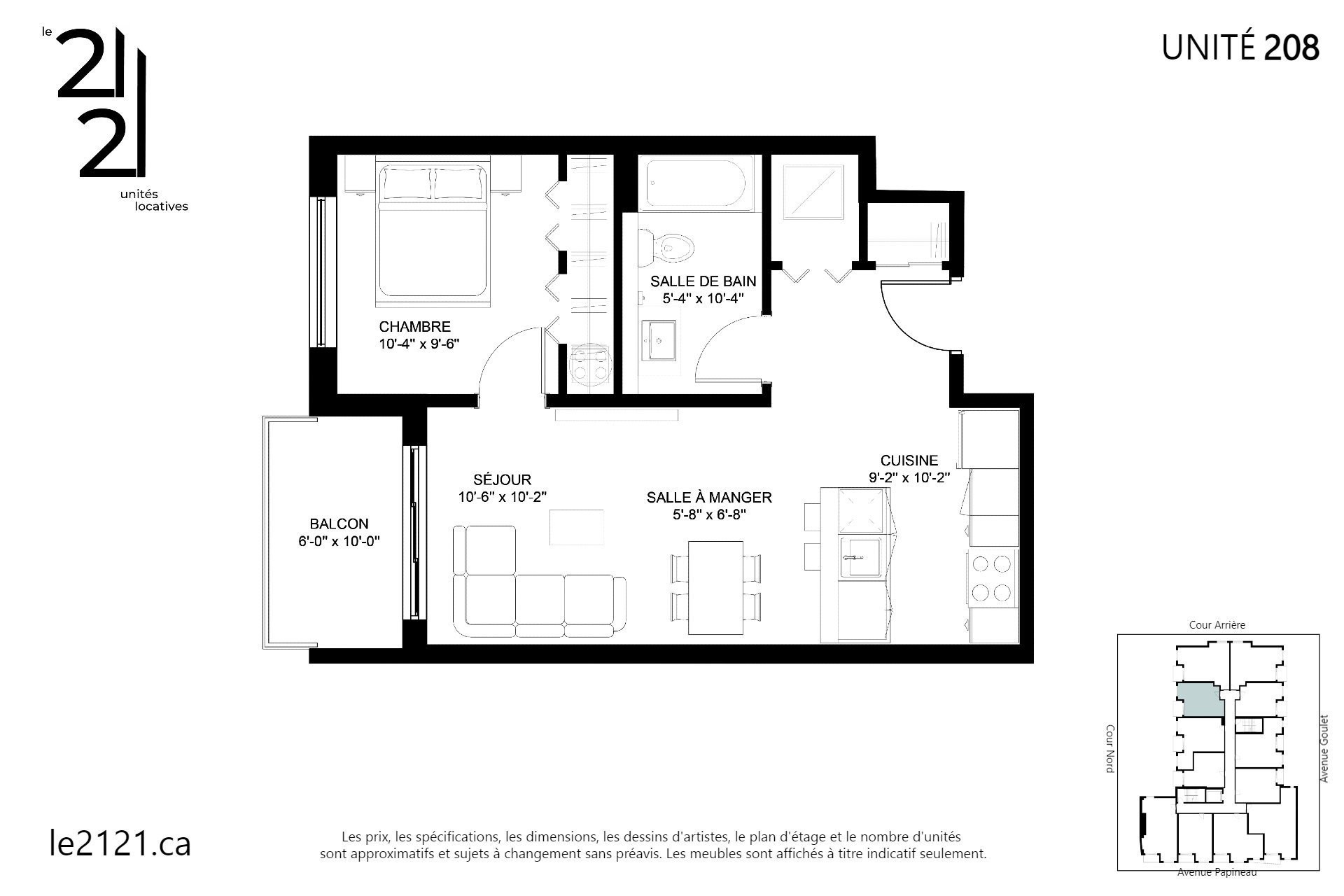 









2121


Av. Papineau

, 208,
Montréal (Ville-Marie),




QC
H2K0E6

