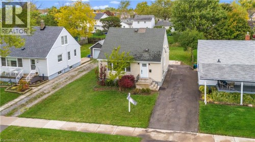 Aerial perspective of suburban area