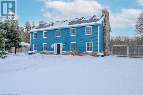 View of snow covered house