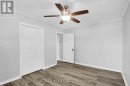 Primary bedroom with closet.