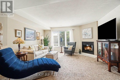 Living Room with an electric fireplace.