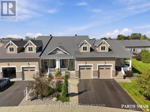 Aerial view of the townhome exterior