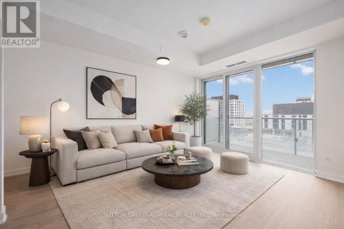 Virtually staged living room