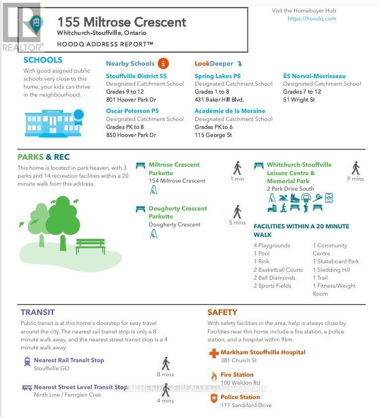 












155 MILTROSE CRESCENT

,
Whitchurch-Stouffville (Stouffville),




Ontario
L4A0R3

