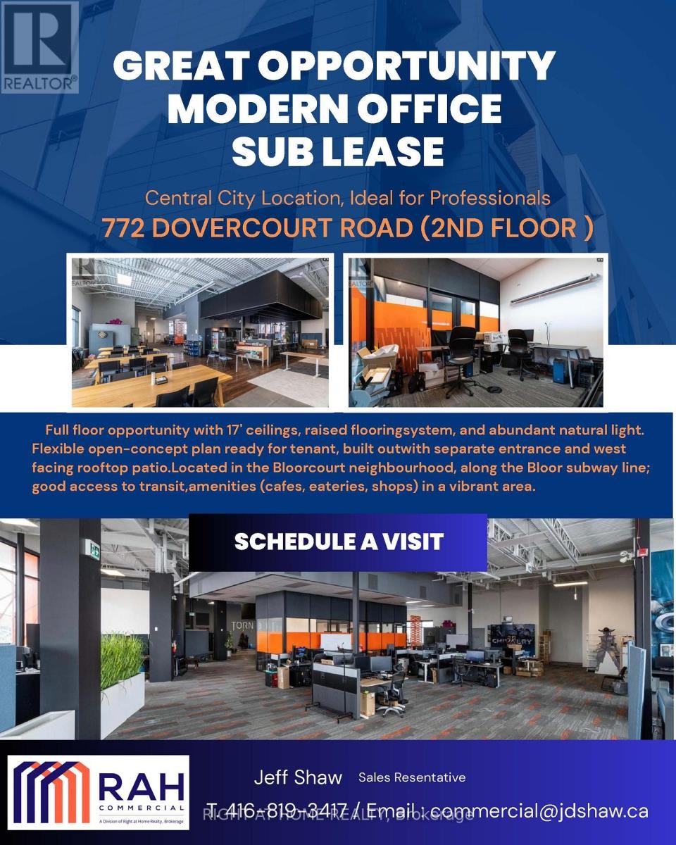 












2ND FLOOR - 772 DOVERCOURT ROAD

,
Toronto (Dovercourt-Wallace Emerson-Junction),




Ontario
M6H4C9

