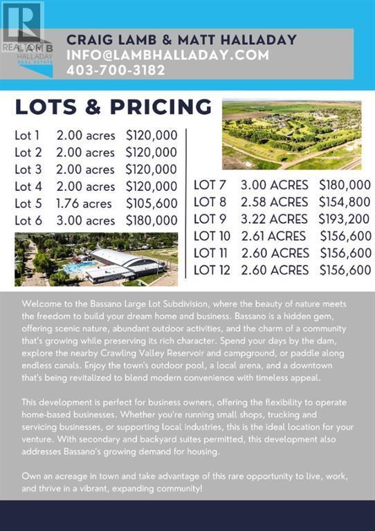 












100 Bassano Street S

,
Bassano,







Alberta
T0J0B0

