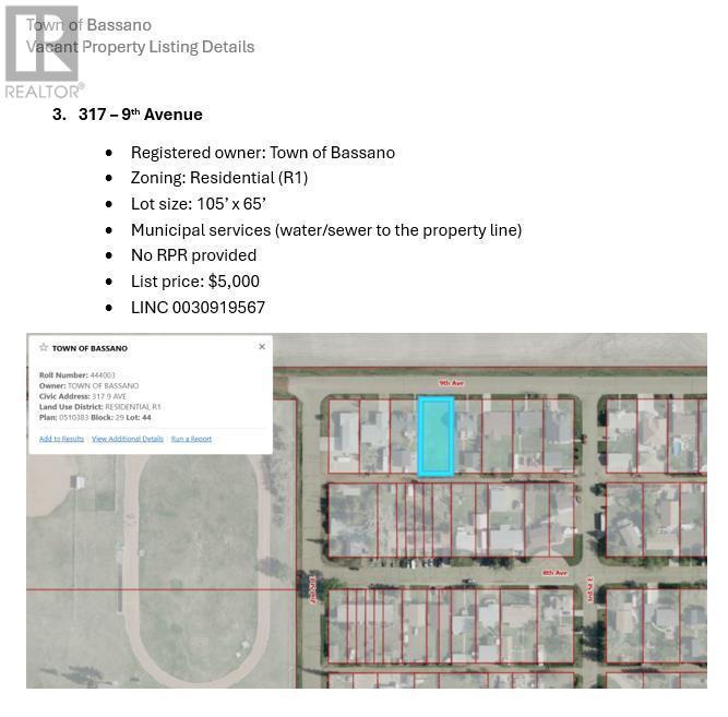 












317 9 Avenue

,
Bassano,







Alberta
T0J0B0

